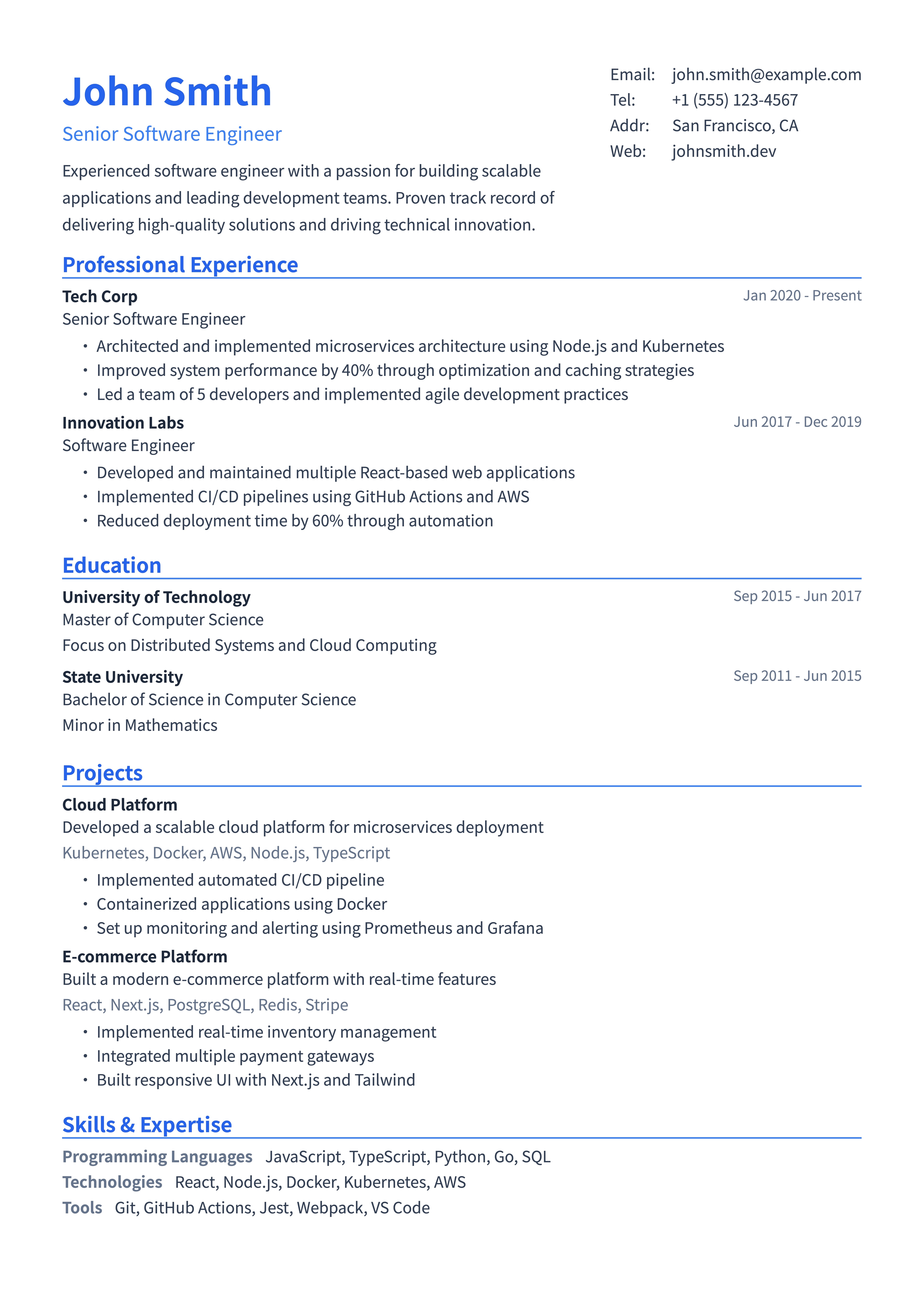 Modern Resume Template